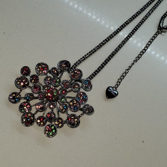 LONG NECKLACE DONE IN MULTI-COLORED STONES - Picture 4 of 4